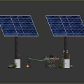 Solar Panels For Home Daily Electrical Appliances With Energy Storage And Outdoor Leisure Setup