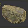 Natural Wooden Stone Block Featuring Irregular Shape And Multicolor Surface Texture 3d model