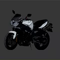 White and Teal Naked Motorcycle with Modern Headlight Exhaust and Mirrors on Gray Reflective Background