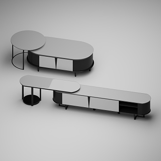 TV cabinet coffee table 3d model