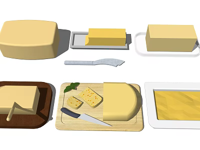 Modern Butter 3d model