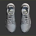 PUMA Light Gray Sneakers With Blue Laces White Sole And Casual Sporty Style