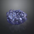 Purple Crystal Pile Made of Small Shiny Geometric Crystals with Glossy Surface