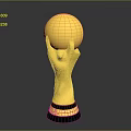 Trophy Inspired Golden Furniture Accent Piece For Modern Home Decor