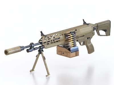 XM250 Light Machine Gun Machine Gun Heavy Machine Gun Machine Gun 3d model