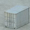 Sturdy Rustic Gray Metal Swing Door On Industrial Storage Container