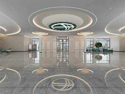 Office Hall 3d model
