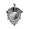 Vintage Wooden Wall Decor With Round Mirror And Ornate Frame Design