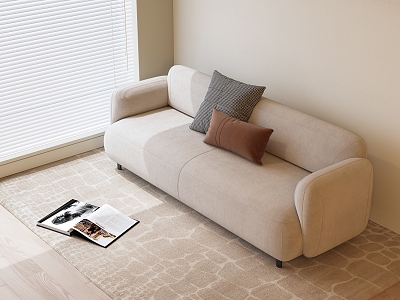 Modern double sofa carpet book pillow model