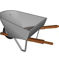 Industrial Wheelbarrow With Stainless Steel Body And Wooden Handles For Heavy Duty Use