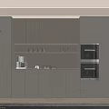 Elegant Modern Kitchen Interior With Wooden Cabinets And Built-in Appliances