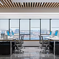 modern public office area public office 3d model