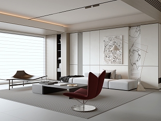 modern living room 3d model