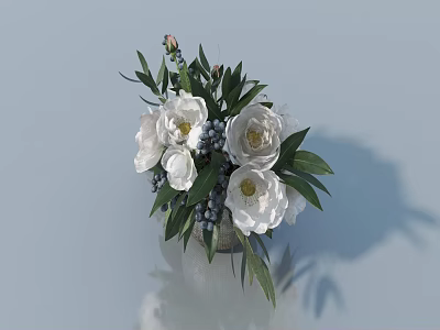 Modern Hinged Door Design With Elegant White Finish And Decorative Glass Panels 3d model