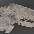 Loose Soil and Stones Pile with Small Red Markers on Construction Site Terrain