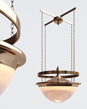 Metal chandelier 3d model