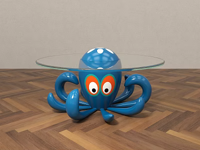 Modern Children's Table Children's Fun Table Octopus Low Table Octopus Short Table Alien Children's Room Furniture 3d model
