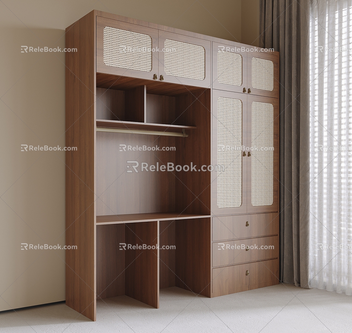 Middle style wardrobe 3d model