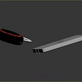 Modern Key Car Key 3d model