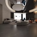 Modern Living And Dining Room Interior Design With Sofa Dining Table And Pendant Lighting