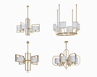 Light Luxury Chandelier 3d model