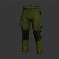 Brown Cargo Trousers With Multiple Pockets Knee Pads And Leather Belt