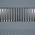 Modern Outdoor Bench With Metal Slatted Design Sturdy Frame And Armrests