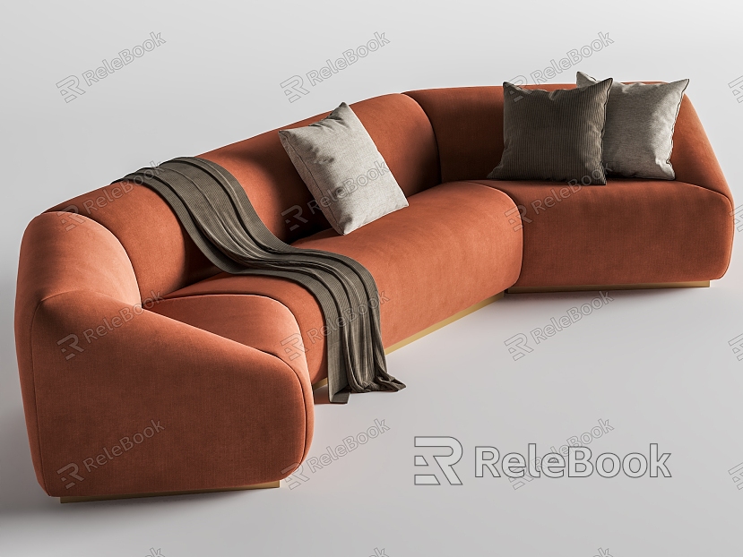 Modern Multiplayer Sofa Curved Sofa model