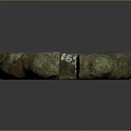 Ancient Bronze Bracelet With Rustic Green Patina And Engraved Inscriptions