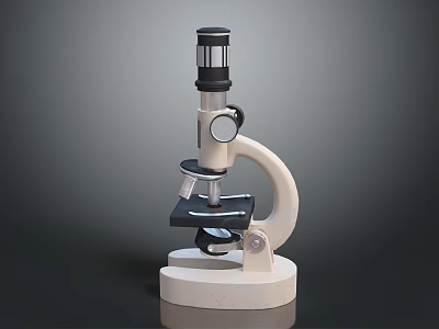 Professional Laboratory Microscope With Adjustable Lens And Metal Base For Scientific Research 3d model
