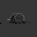 Modern Spherical Camping Tent With Sturdy Metal Frame And Support Poles