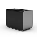 Modern Black and Silver Locker with Sleek Surface and Compact Design