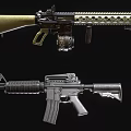 Weapon Parts Collection Featuring Gun Components Magazines Barrels And Sights