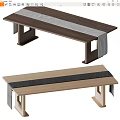 Modern DOGE Table Dining Table Solid Wood Production Table Long Table 3d model