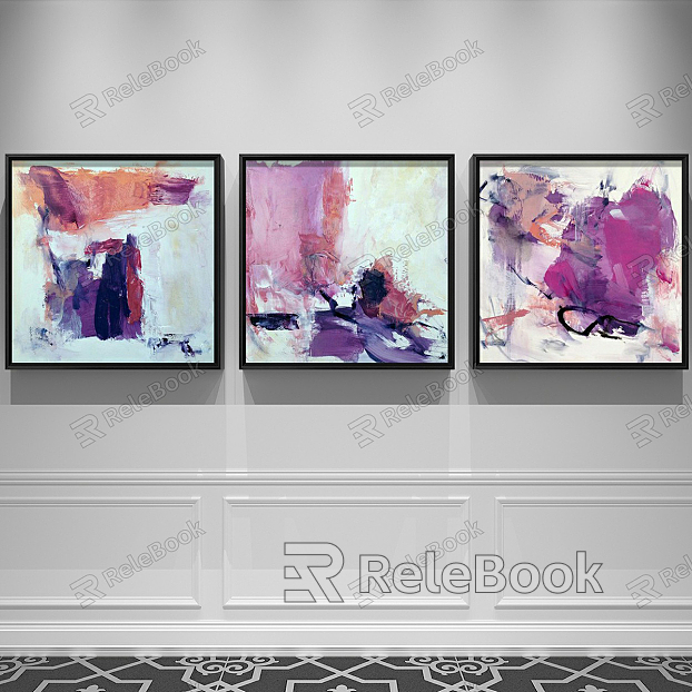 Modern abstract painting simple red living room abstract decorative painting model