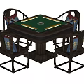 New Chinese Mahjong Table and Chair Chess and Card Table Mahjong Table Machine Hemp Automatic Mahjong Machine 3d model