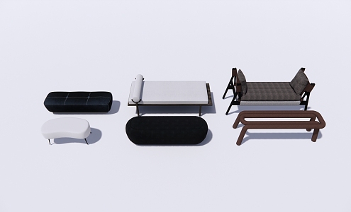 Modern Bed End Bench Bed Bench 3d model