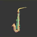 Golden Saxophone Musical Instrument With Shiny Surface And Modern Design
