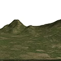 Green Rolling Micro Terrain Natural Landscape With Grass And Small Hills
