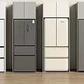 Modern Fridge Freezers With Multiple Colors And Sleek Designs For Home Kitchen 3d model