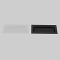 White Rectangular Washbasin For Modern Bathroom Vanity With Sleek Surface Design