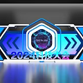 2024 Tech Conference Digital Lead Photo Spot With Futuristic Blue Lighting And Geometric Design