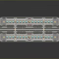 Electronic Equipment Circuit Board Module With Precision Blue Gold Components And Parallel Organized Layout