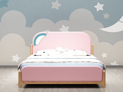 Nordic Cream Style Children's Bed model