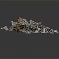 Modern Scrap Metal And Stone Debris Pile With Mixed Colors In Industrial Setting
