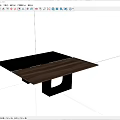 Modern Side Table with Wooden Top and Black Metal Frame for Modern Living Room