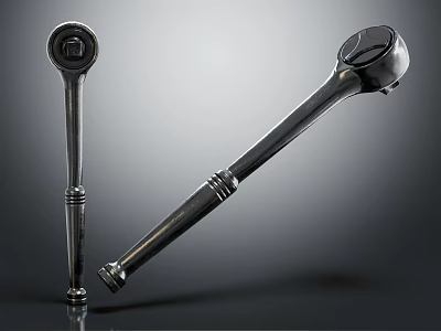 High Quality Black Sleeve Wrenches Professional Heavy Duty Hardware Tools For Industrial Repair Work 3d model