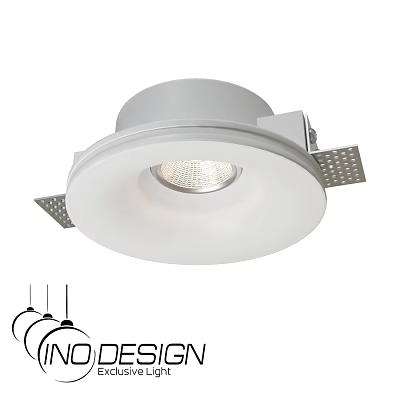 Sleek White Recessed Downlight Spotlight With Metal Bracket For Ceiling Lighting 3d model