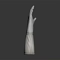 Elegant White Long Sleeve Gloves With Knitted Design And Fashionable Accessory Look