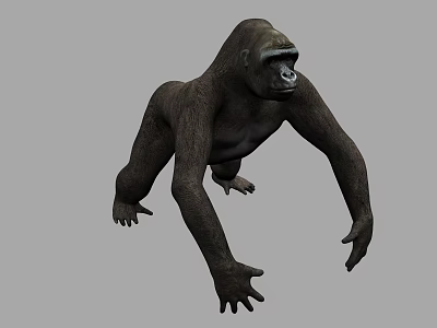 Realistic 3D Gorilla Model In Dynamic Pose 3d model Realistic 3D Gorilla Model In Dynamic Pose 3d model